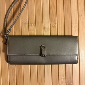 Coach 1941 Silver Metallic Leather Clutch